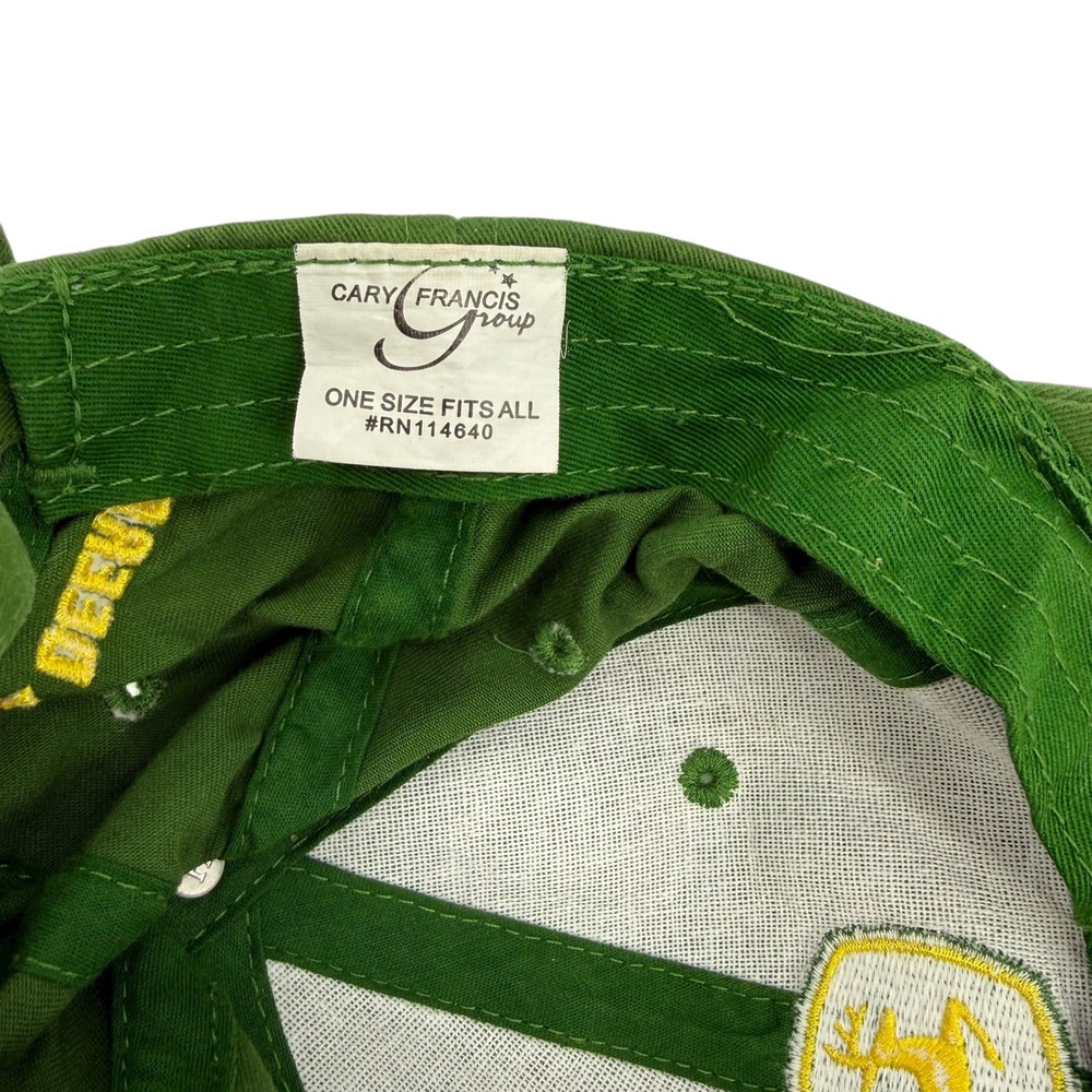 John Deere Youth Baseball Cap Green Embroidered Logo "Nothing Runs Like A Deere" - Picture 8 of 9